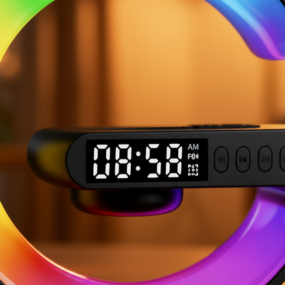 XENDRIC AuraStation – Smart Lamp, Bluetooth Speaker & Fast Wireless Charger