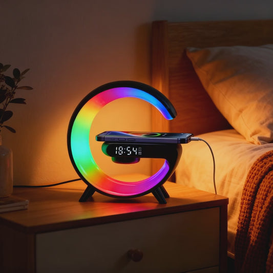 XENDRIC AuraStation – Smart Lamp, Bluetooth Speaker & Fast Wireless Charger